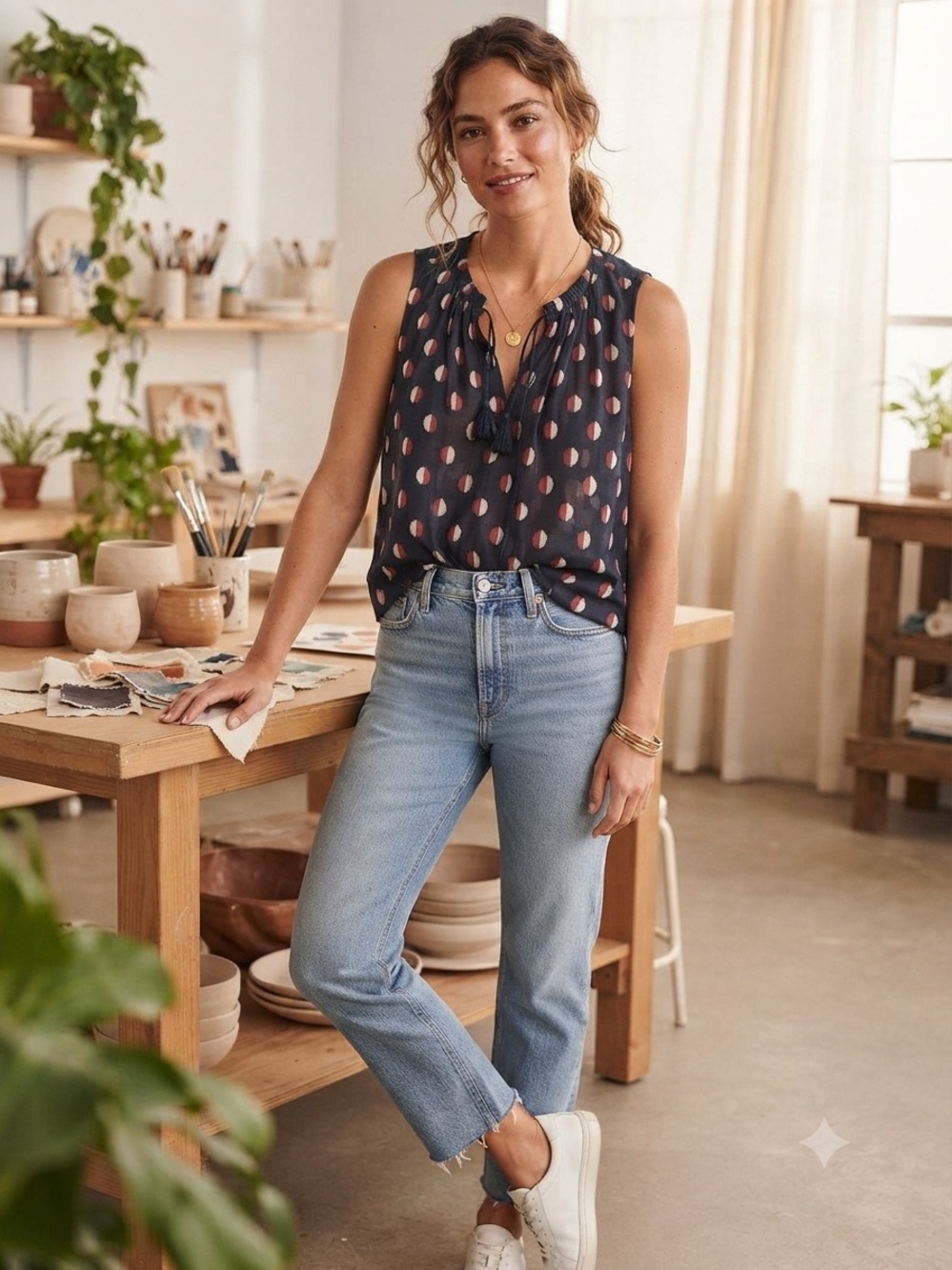 🧵Madewell Silk-Blend Tassel blouse❤️